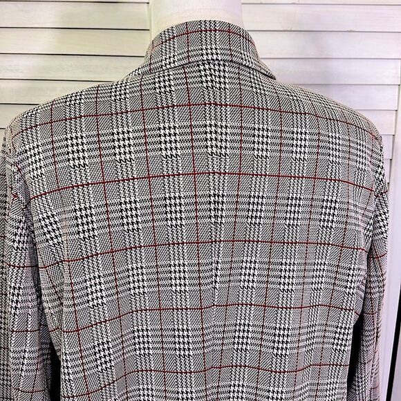 Calvin Klein Houndstooth Plaid Blazer 2X Jacket Partial Tags * - Picture 10 of 15